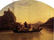 Adrian Ludwig Richter The Schreckenstein Crossing Spain oil painting artist